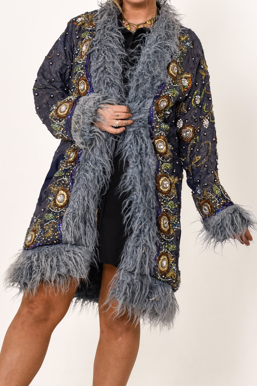 Sari Coat Fawn | Size L UK 14