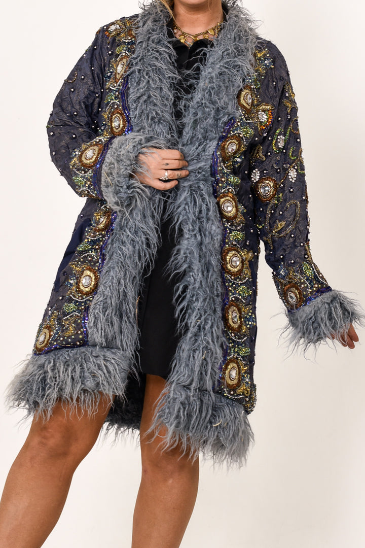 Sari Coat Fawn | Size L UK 14