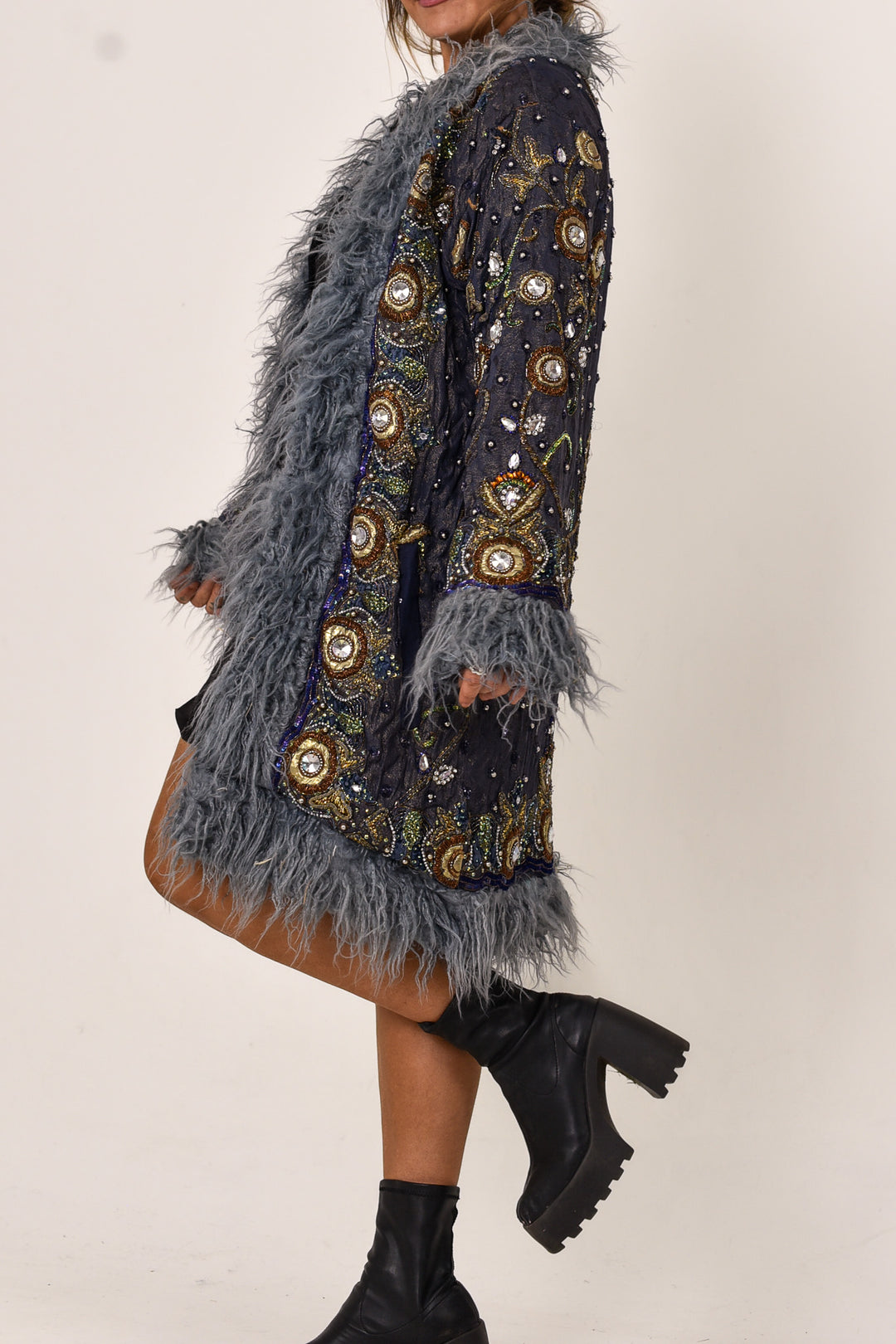 Sari Coat Fawn | Size L UK 14