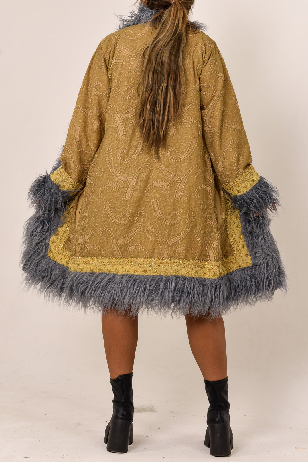 Sari Coat Olive | Size L UK 14