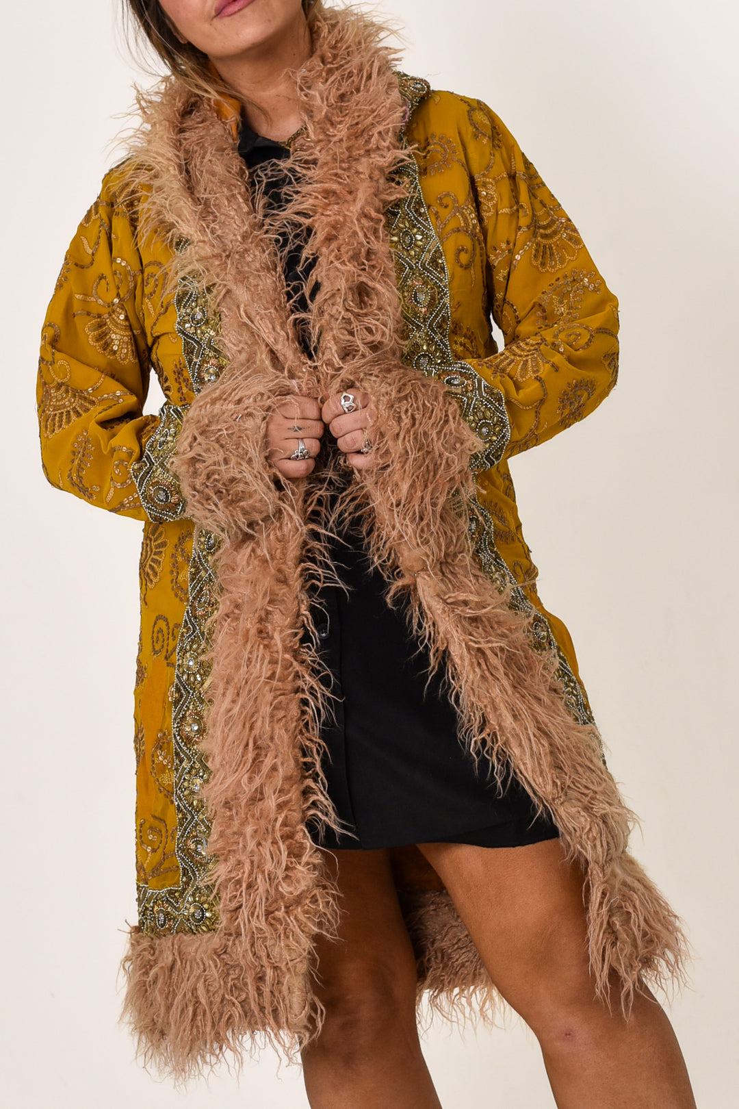 Sari Coat Amber | Size L UK 14