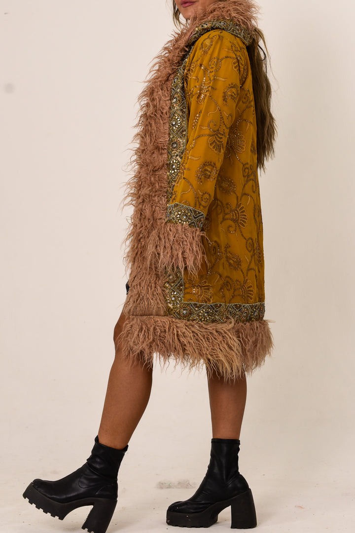 Sari Coat Amber | Size L UK 14