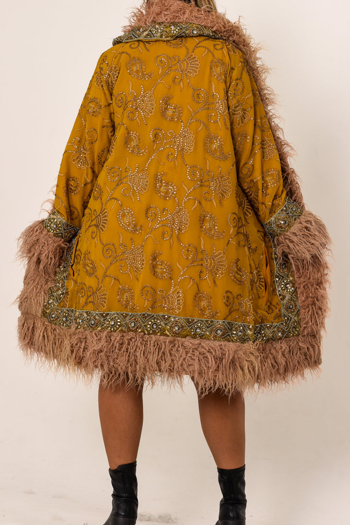 Sari Coat Amber | Size L UK 14