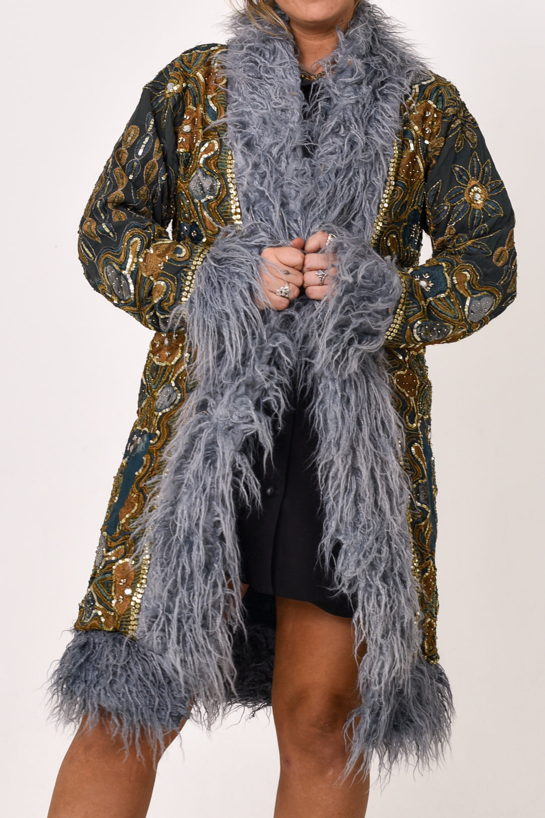 Sari Coat Moss | Size L UK 14
