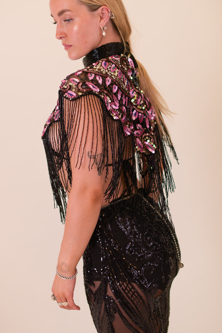 Peony Dreams Beaded Capelet