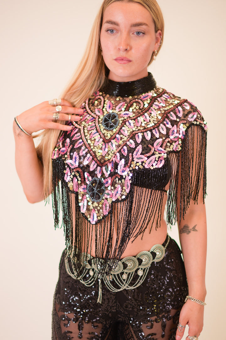 Peony Dreams Beaded Capelet