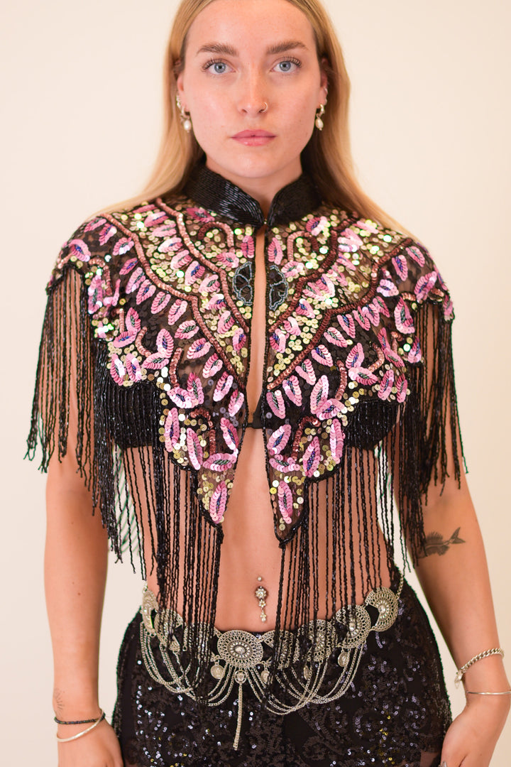 Peony Dreams Beaded Capelet