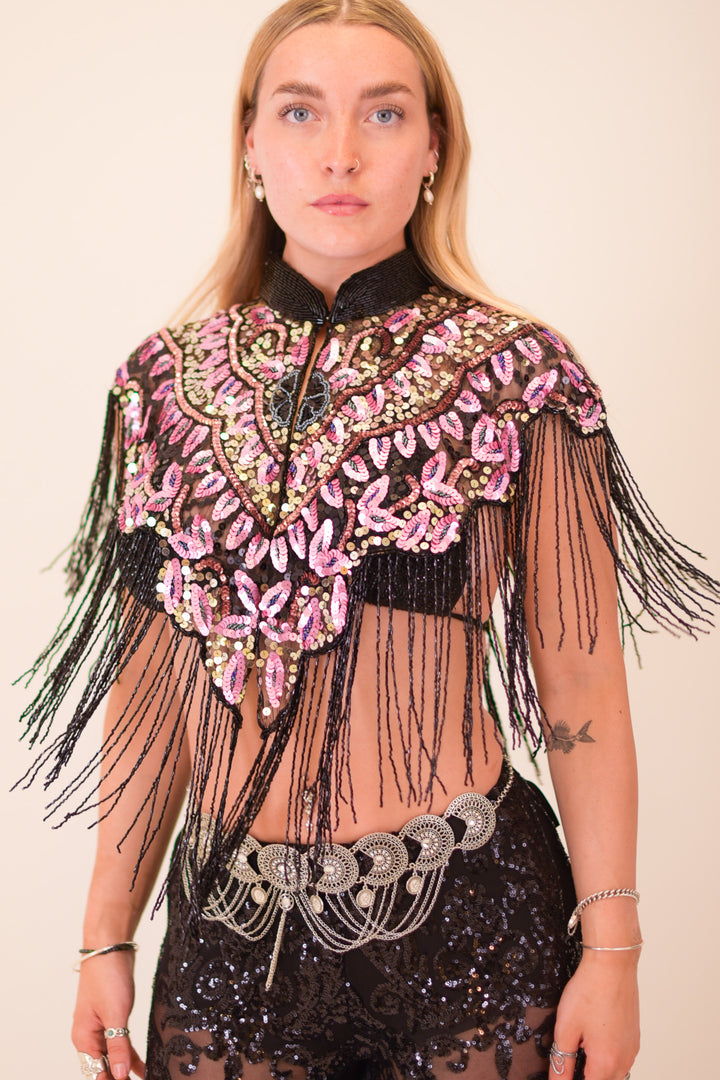 Peony Dreams Beaded Capelet