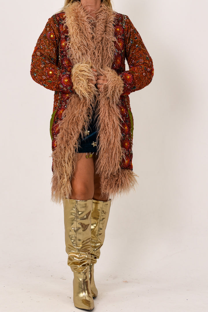 Sari Coat Rose | Size M UK 12