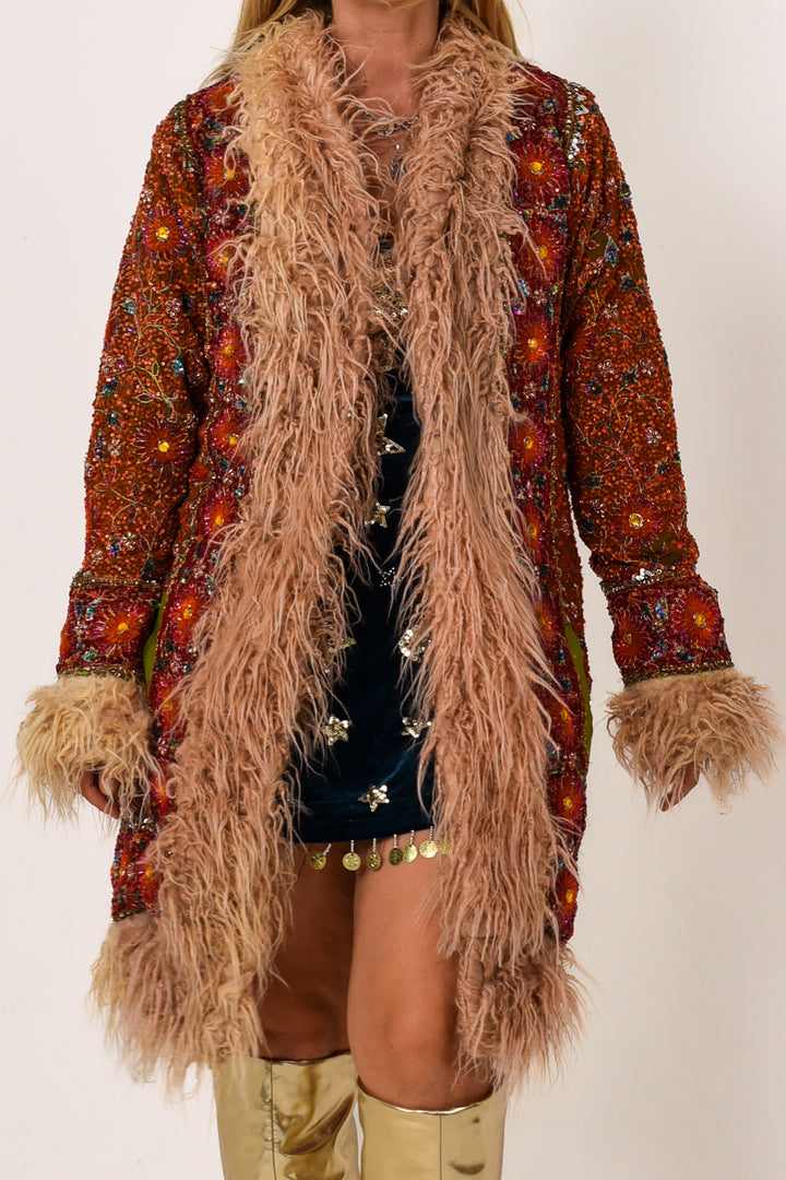 Sari Coat Rose | Size M UK 12