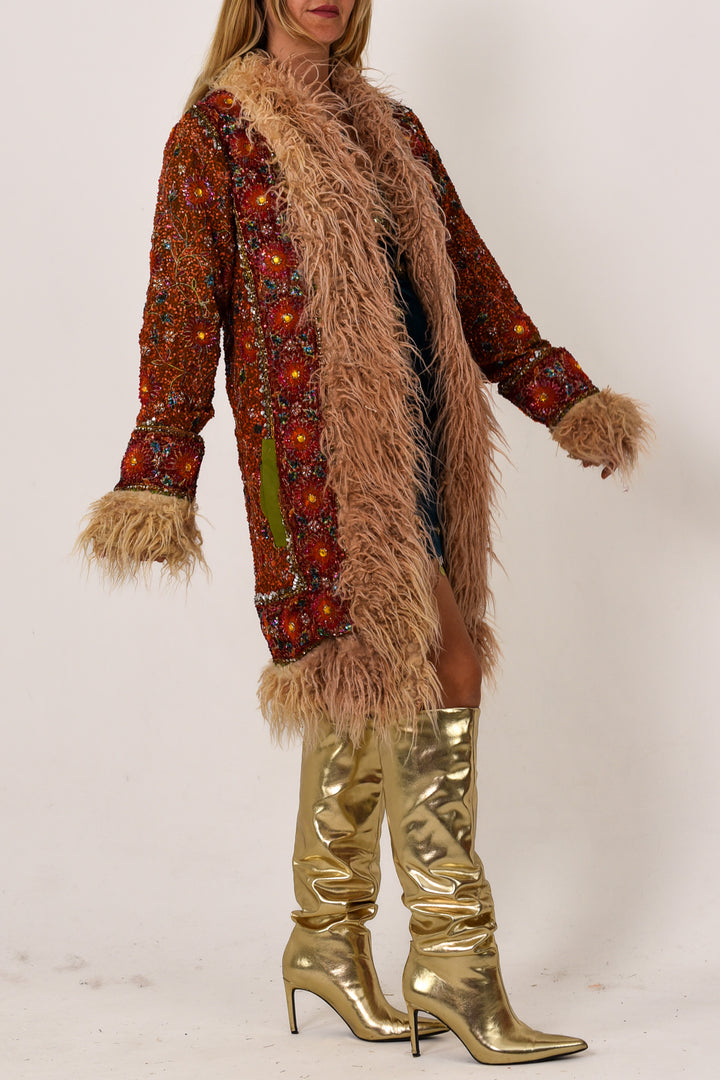 Sari Coat Rose | Size M UK 12