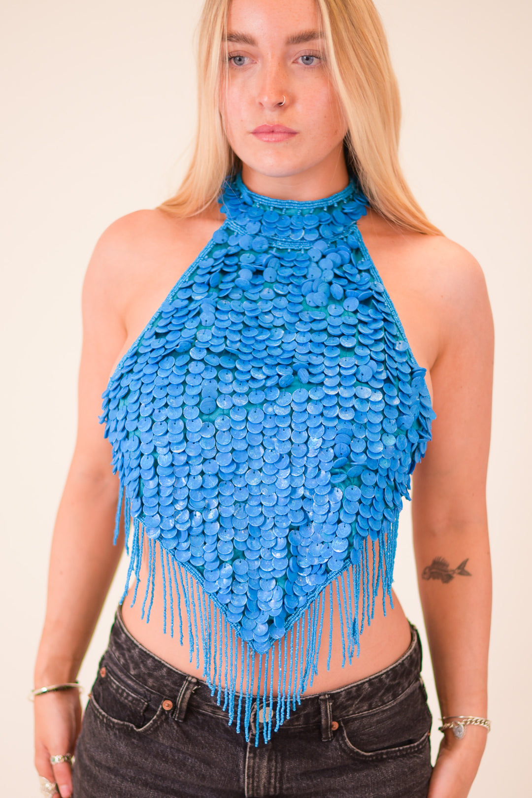 Oceana Blue Shell Top