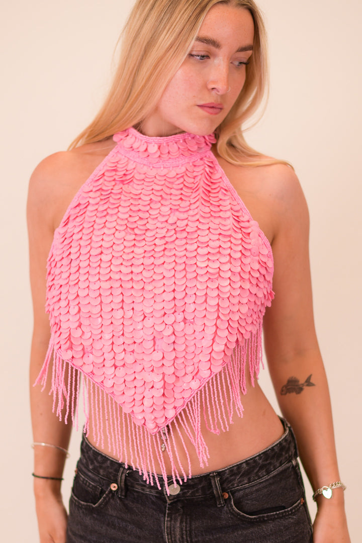 Oceana Pink Shell Top