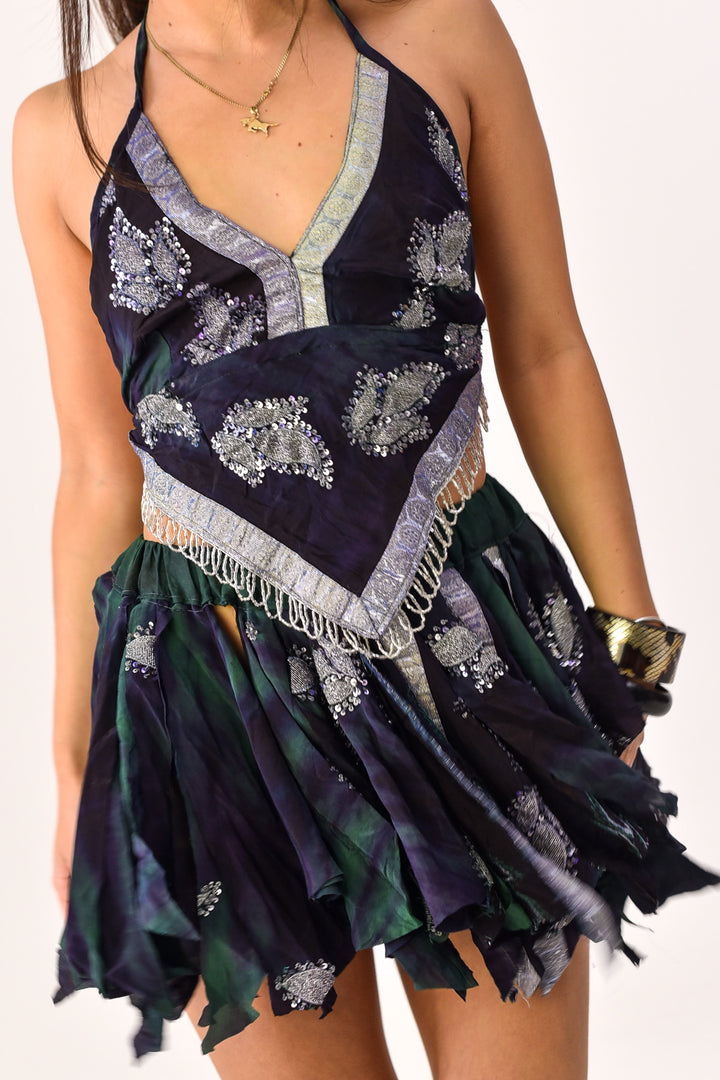 Maple Halter Top and Skirt Set