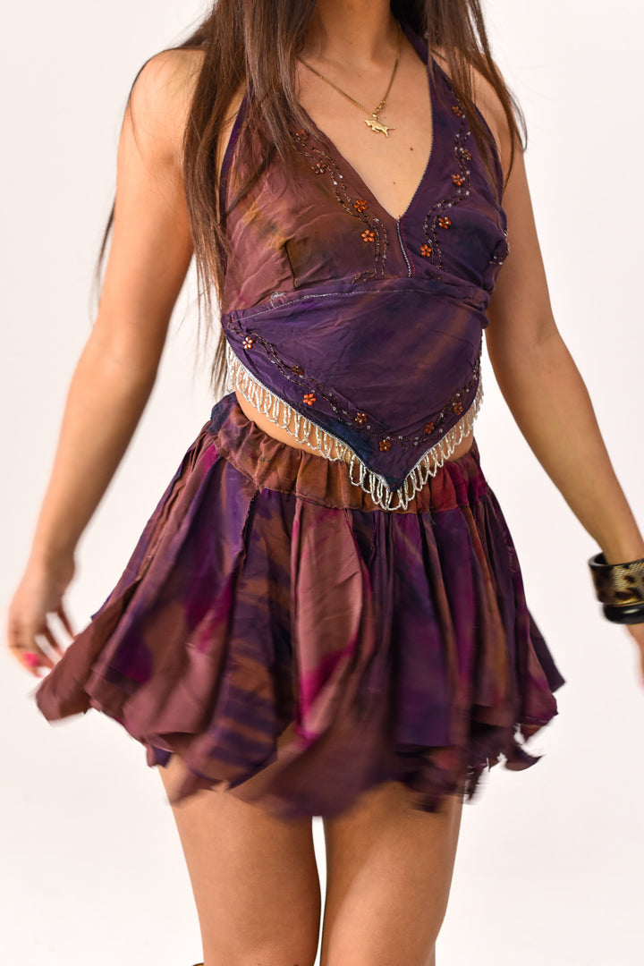 Fern Halter Top and Skirt Set