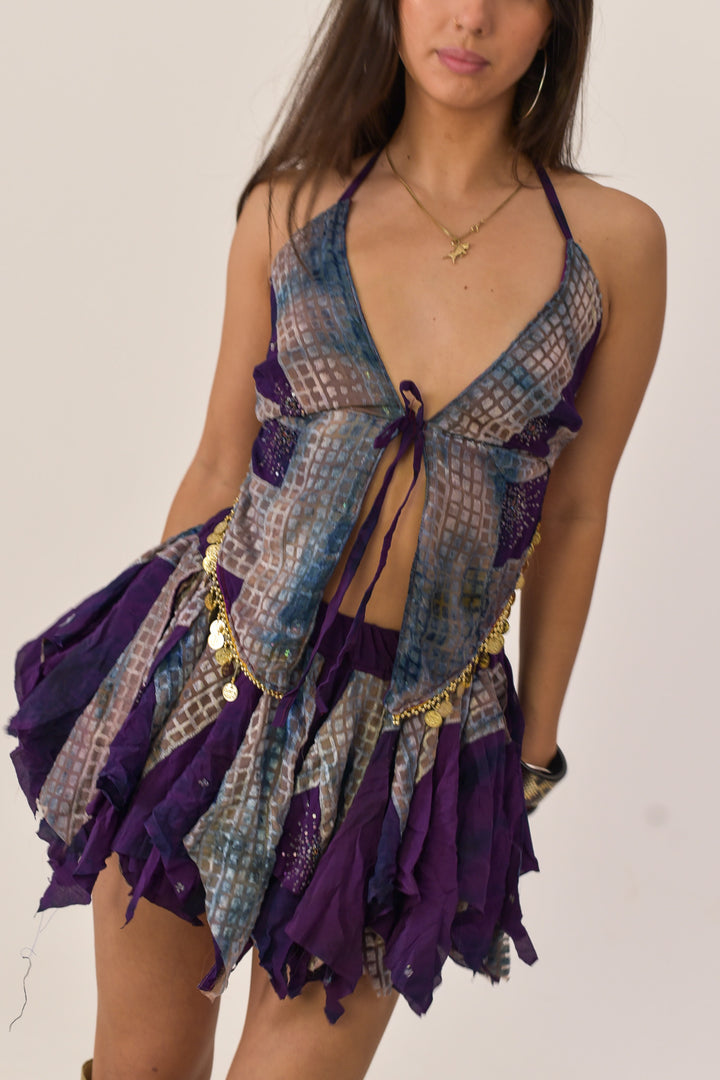 Bramble Halter Top and Skirt Set