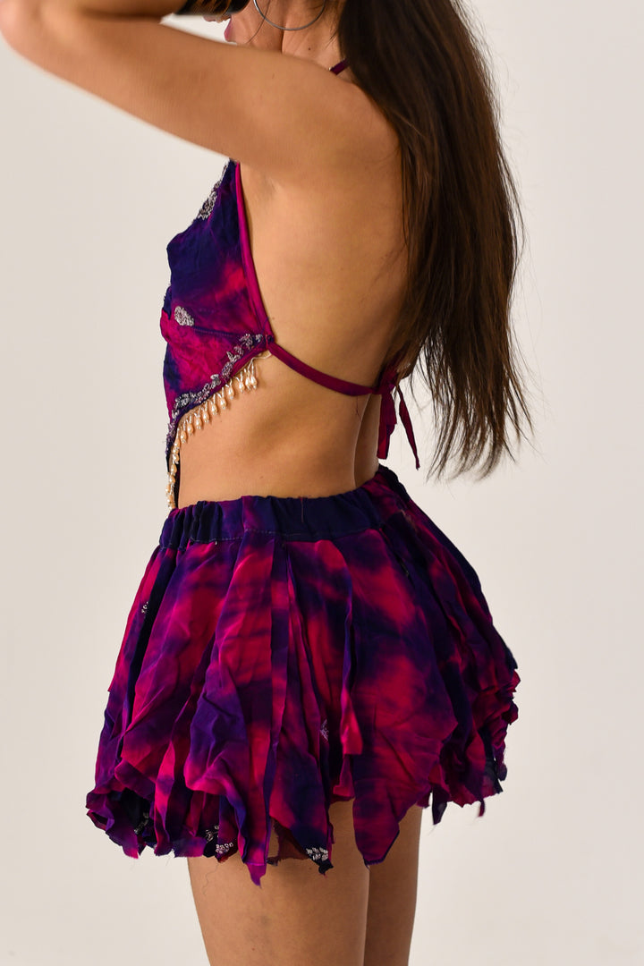 Russet Halter Top and Skirt Set