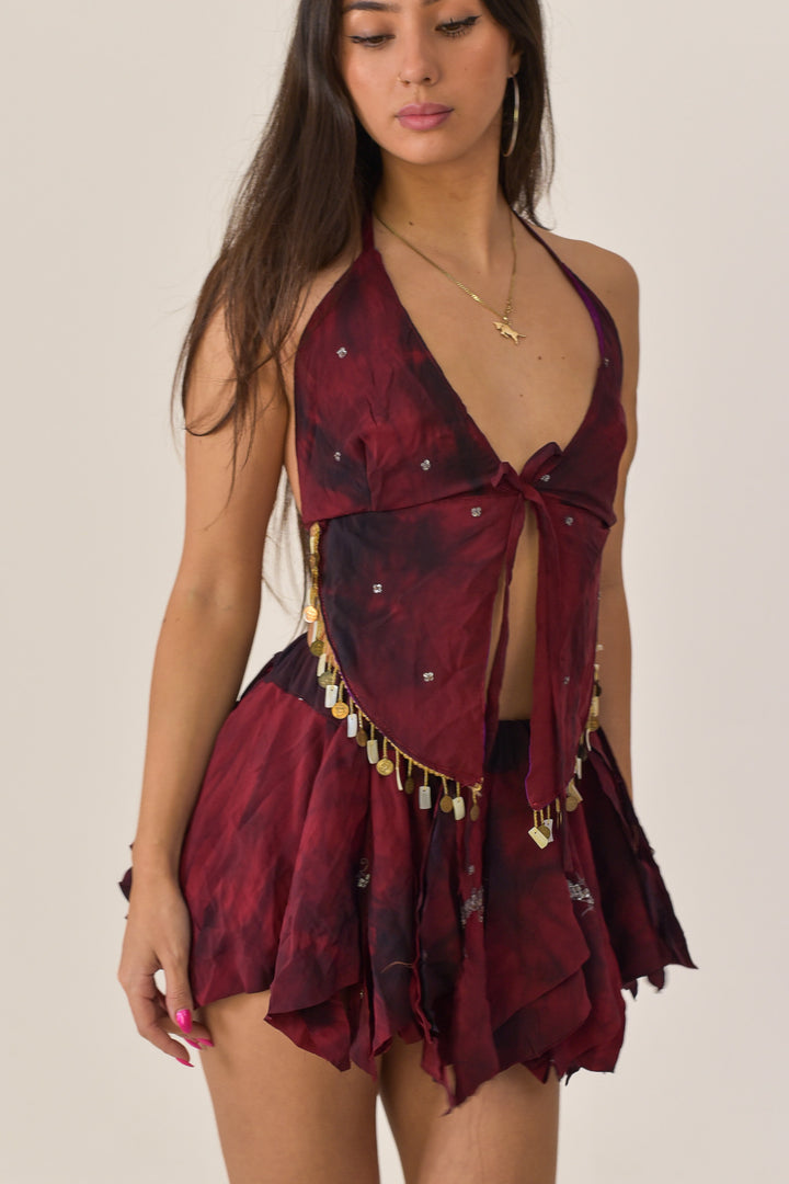 Willow Halter Top and Skirt Set