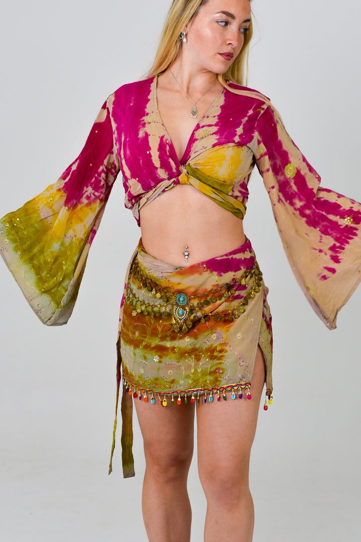 Clove Skirt & Bell Sleeve Set