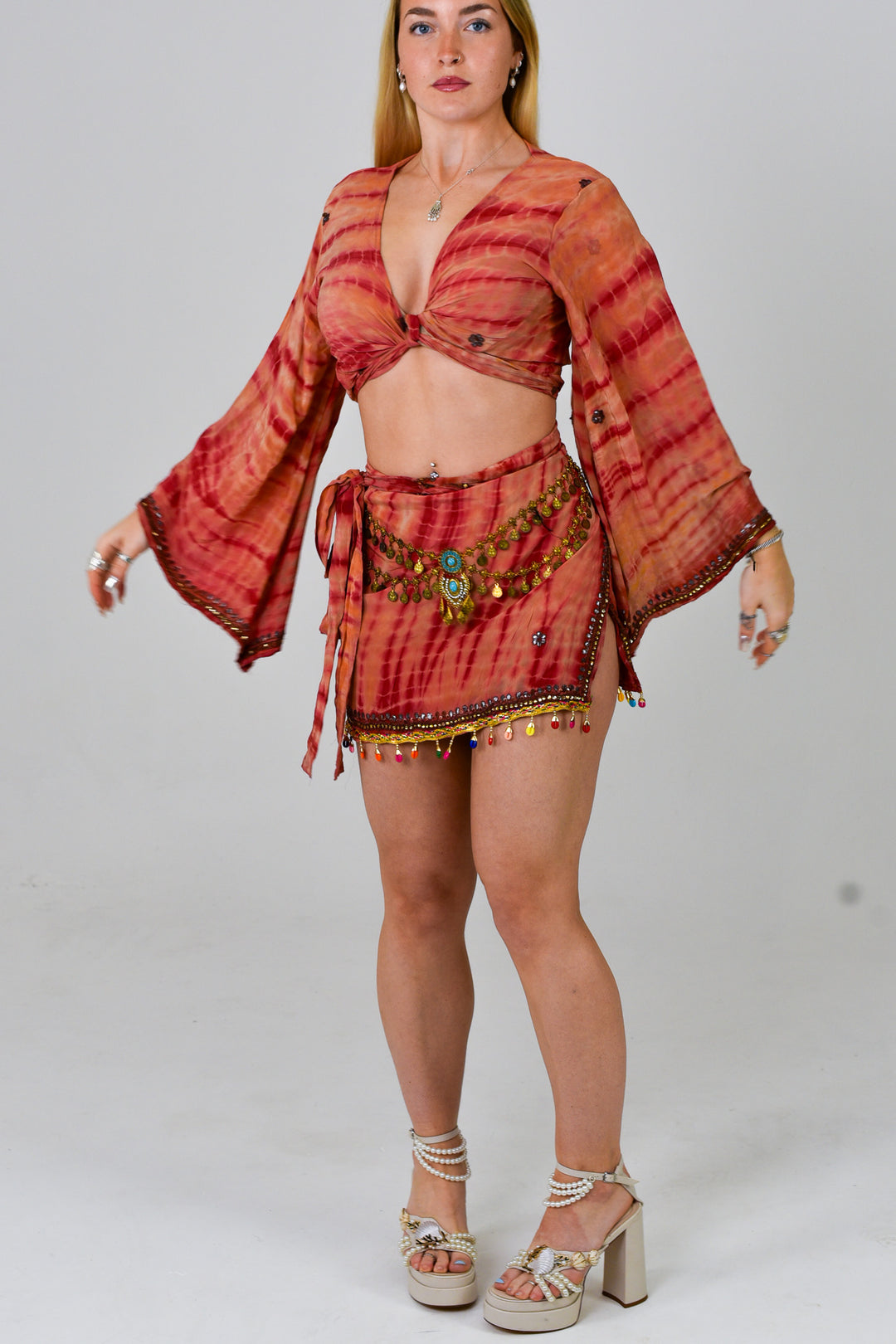 Princess Peach Skirt & Bell Sleeve Set