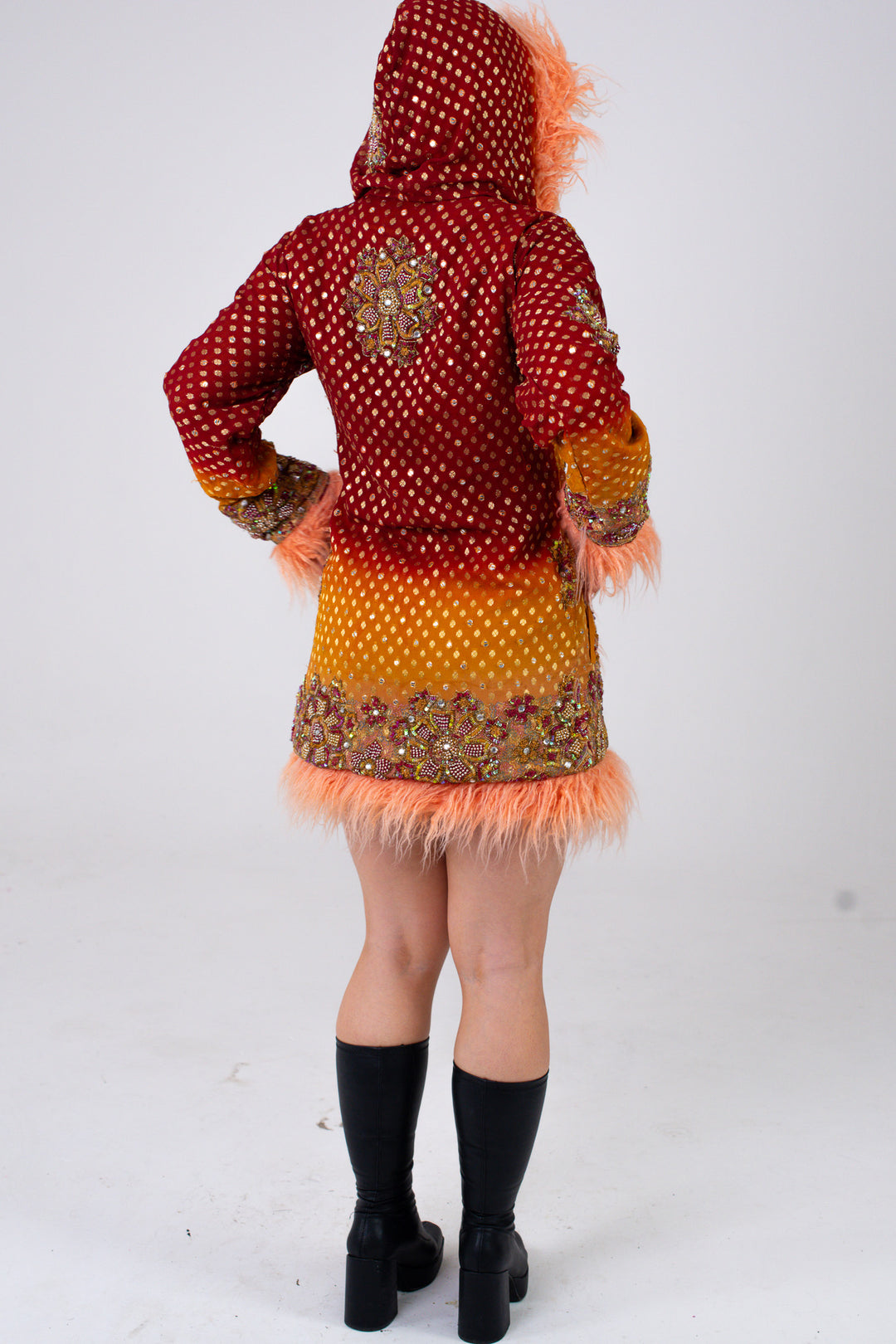 Sari Coat with Hood SHERBERT | UK 6-8