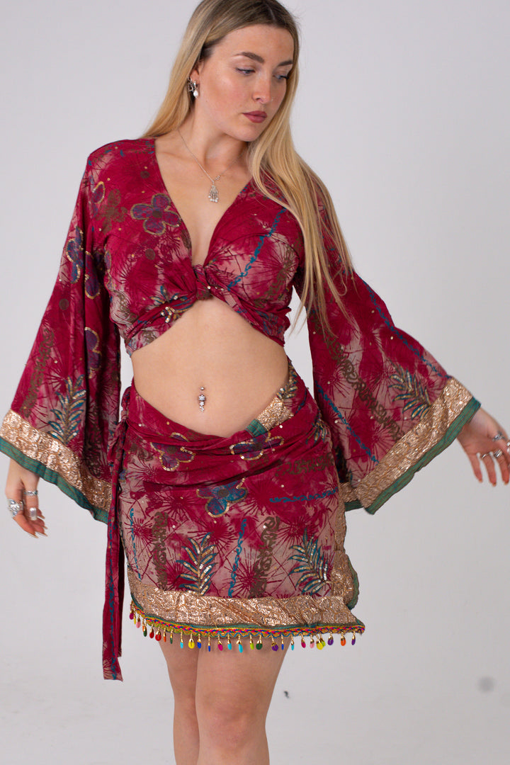 Monico Skirt & Bell Sleeve Set