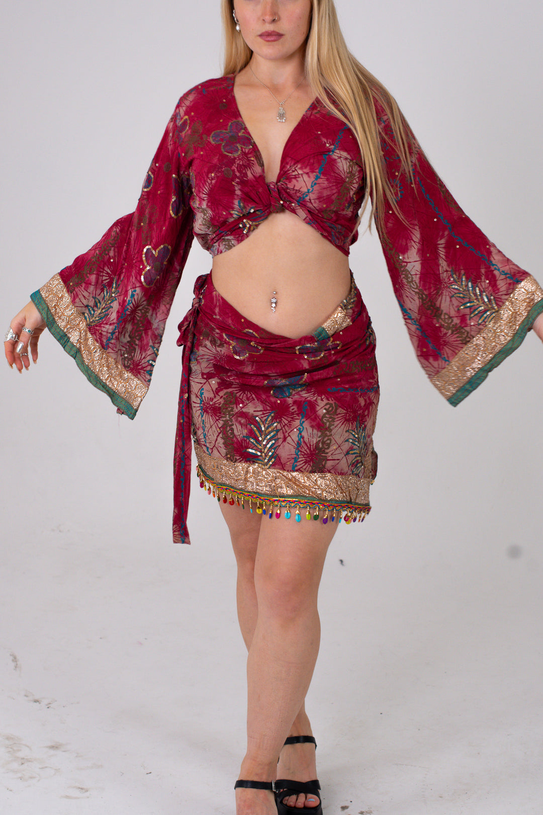 Monico Skirt & Bell Sleeve Set