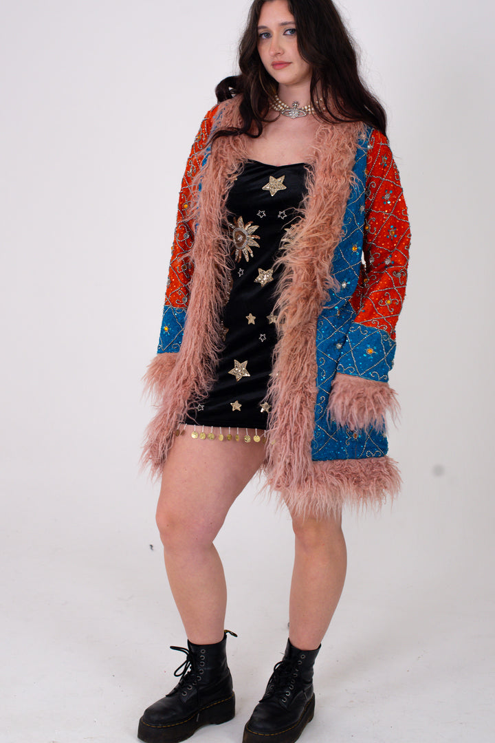 Recycled Sari Coat NOVA | UK Size 10-12