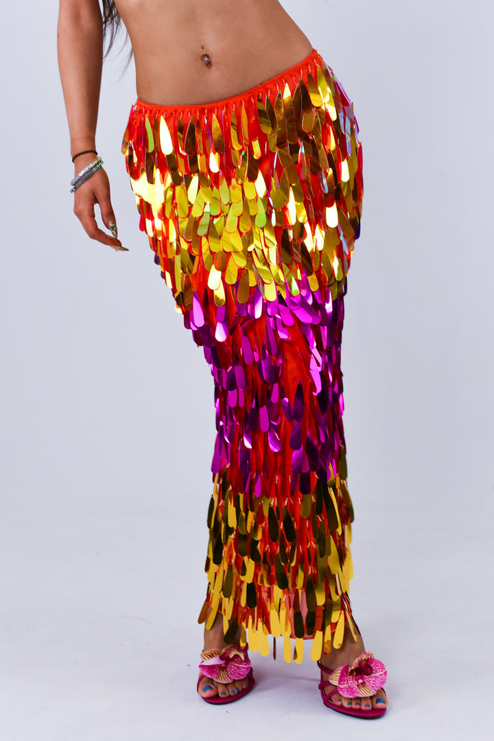 Angel Dust Maxi Skirt - Sunset