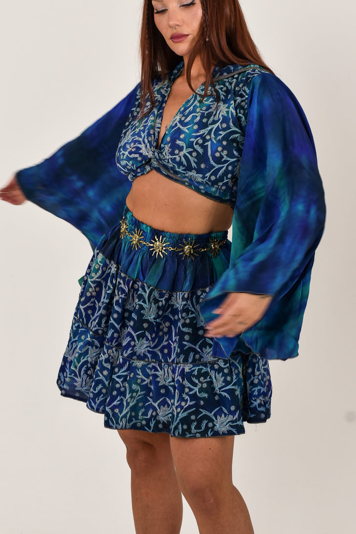 Halcyon Skirt &amp; Bell Sleeve Top Set