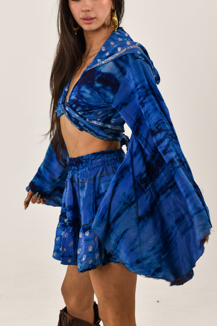 Solaya Skirt &amp; Bell Sleeve Top Set