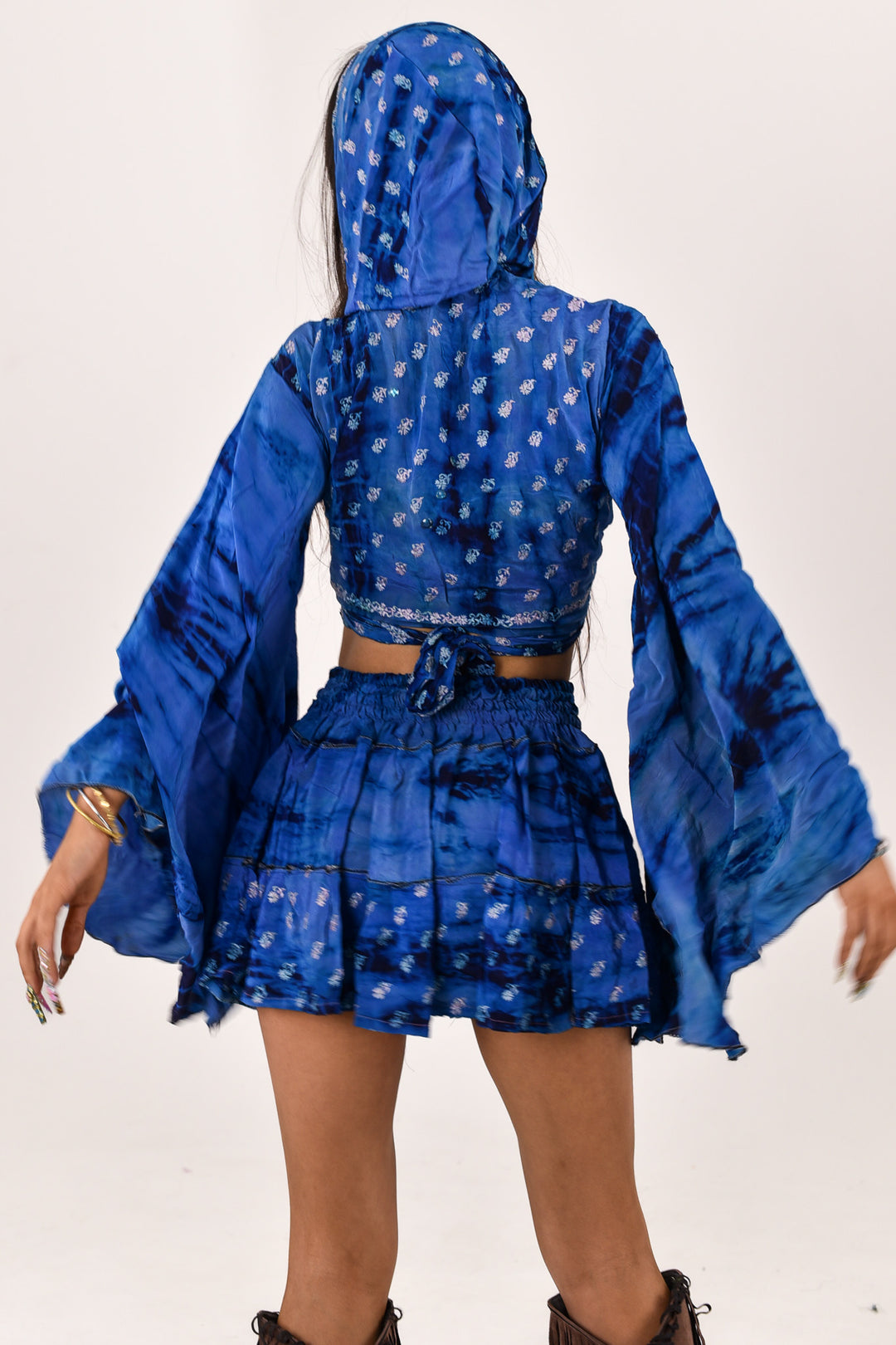 Solaya Skirt &amp; Bell Sleeve Top Set