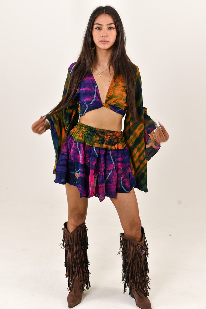 Isadora Skirt &amp; Bell Sleeve Top Set