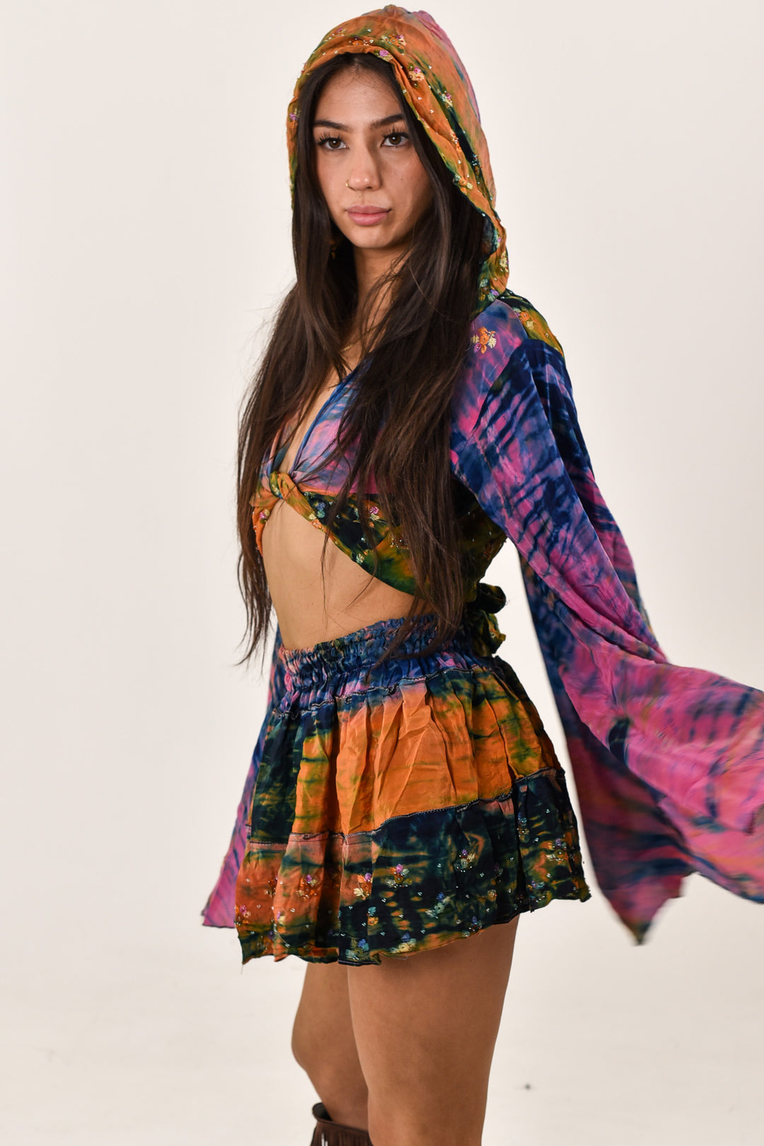 Saluna Skirt &amp; Bell Sleeve Top Set