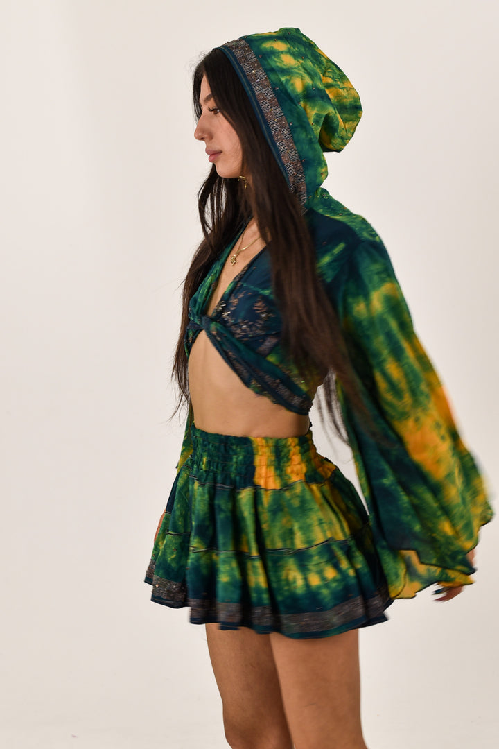 Vespera Skirt &amp; Bell Sleeve Top Set