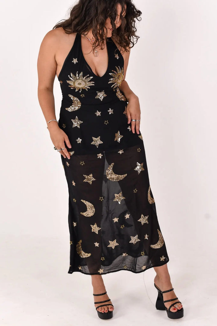 Phase Maxi Dress | Black