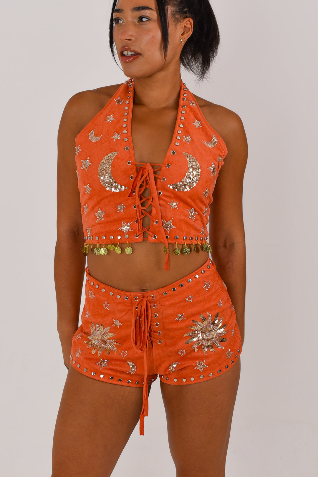 Phase Halter Top | Orange