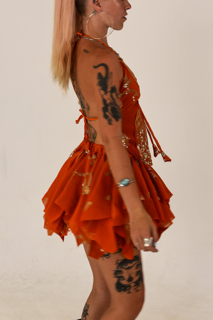 Sun Ritual: Butterfly Top and Rag Skirt Set