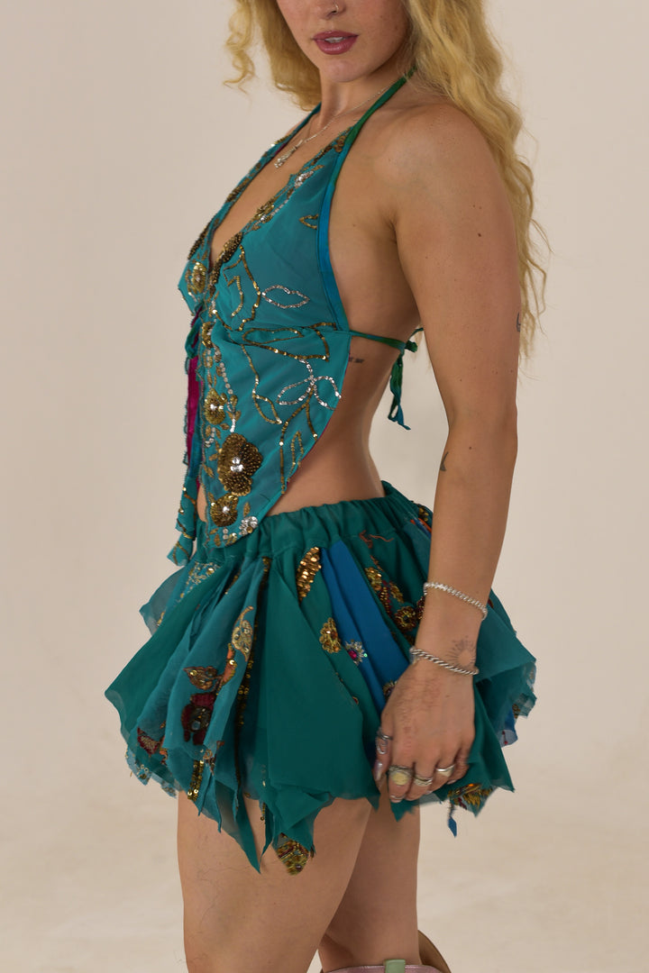 Bluebell: Butterfly Top and Rag Skirt Set