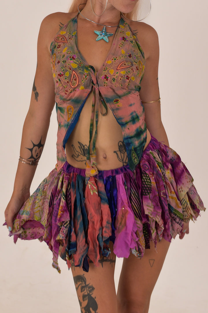 Paisley: Butterfly Top and Rag Skirt Set