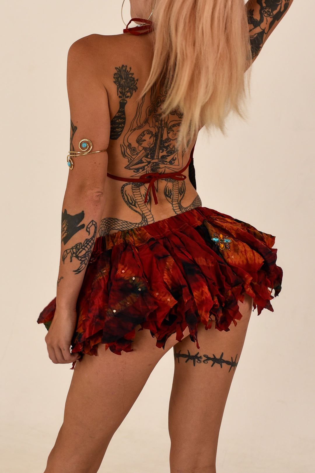 Ember: Butterfly Top and Rag Skirt Set