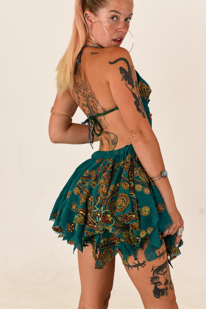 Moss Moon: Butterfly Top and Rag Skirt Set