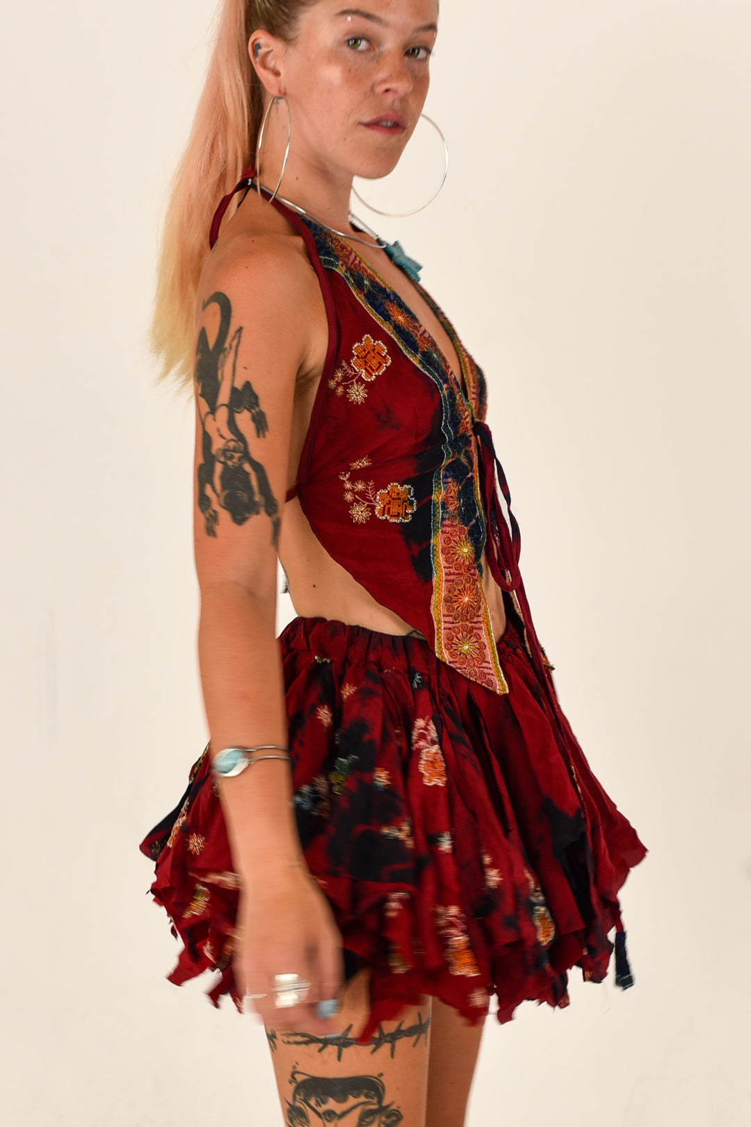 Phoenix: Butterfly Top and Rag Skirt Set