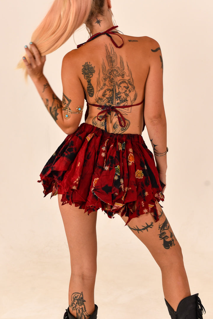 Phoenix: Butterfly Top and Rag Skirt Set