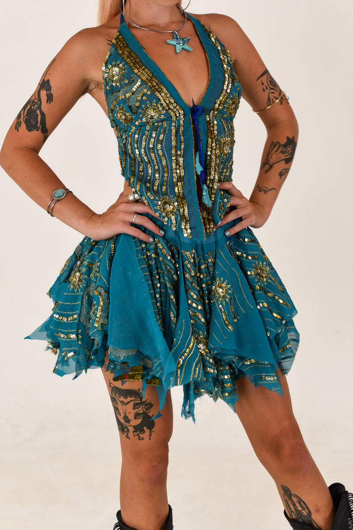 Dewdrop: Butterfly Top and Rag Skirt Set