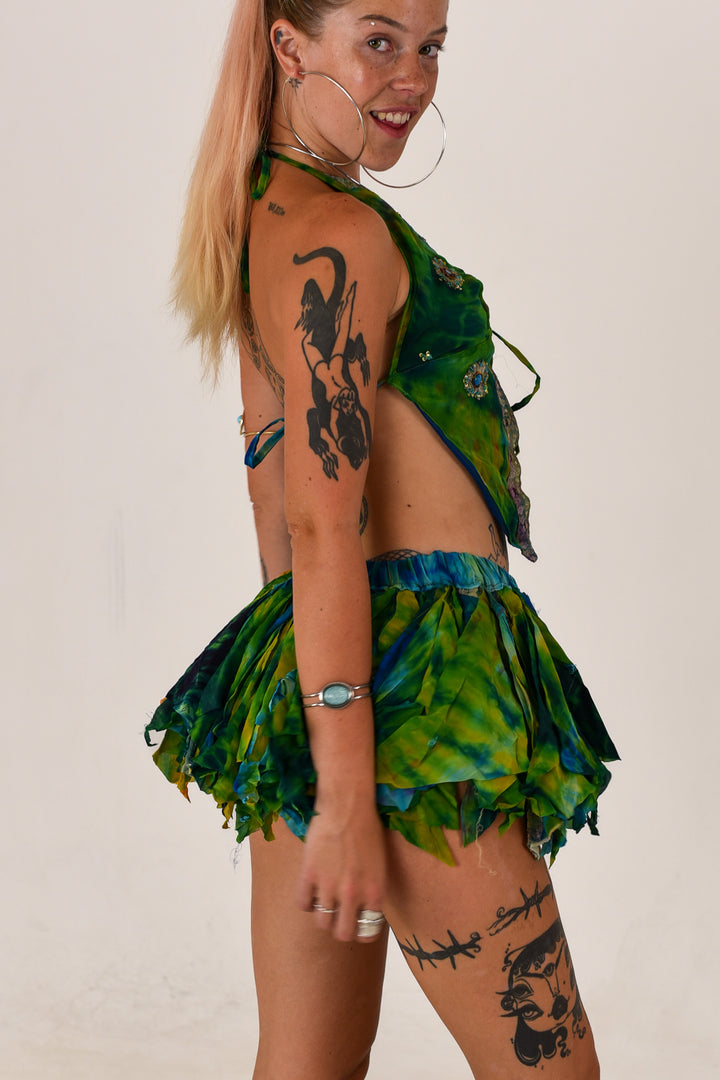 Forest Festival: Butterfly Top and Rag Skirt Set