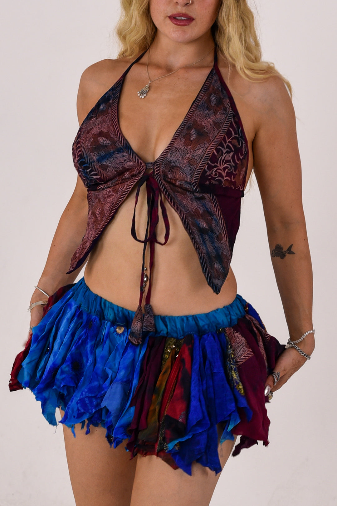 Moon Spell: Butterfly Top and Rag Skirt Set