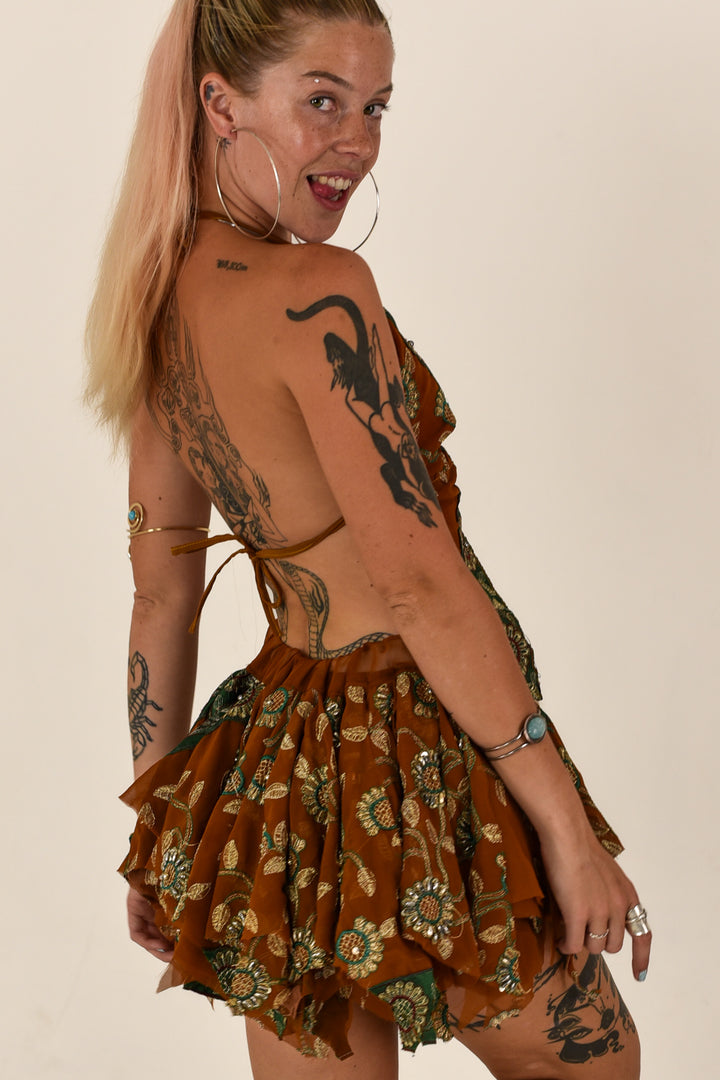 Glasto: Butterfly Top and Rag Skirt Set