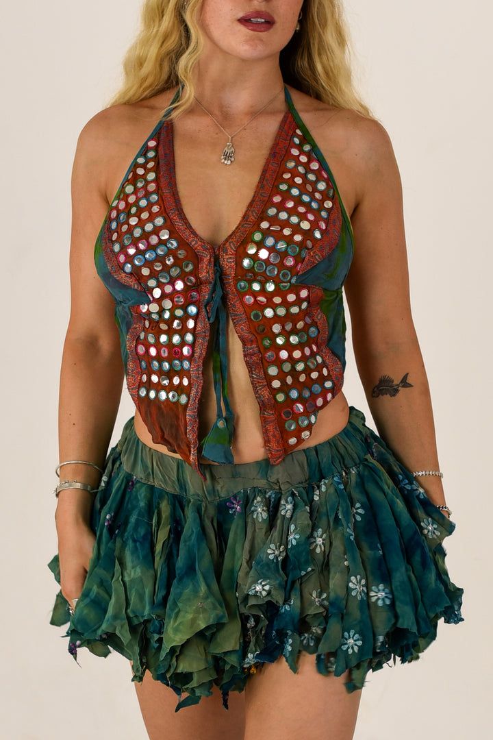 English Garden: Butterfly Top and Rag Skirt Set