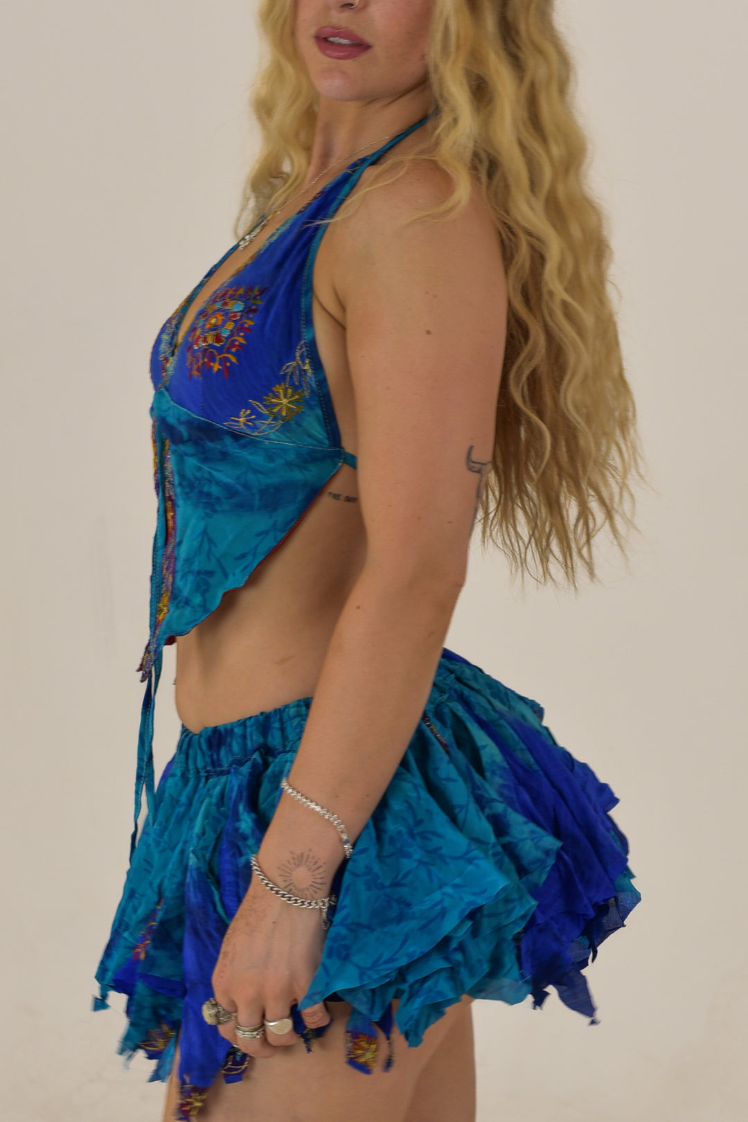 Nightfall: Butterfly Top and Rag Skirt Set